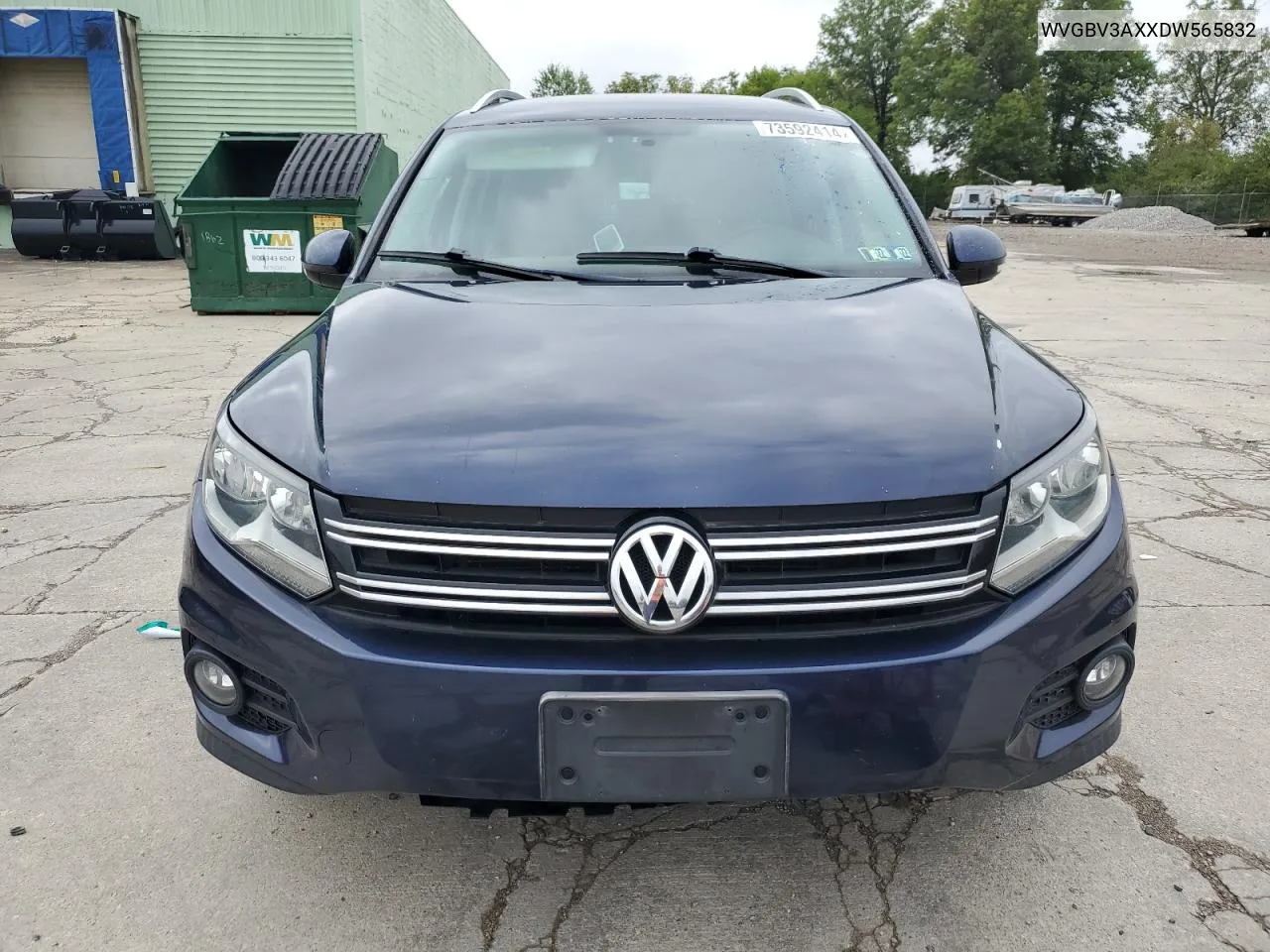 2013 Volkswagen Tiguan S VIN: WVGBV3AXXDW565832 Lot: 73592414