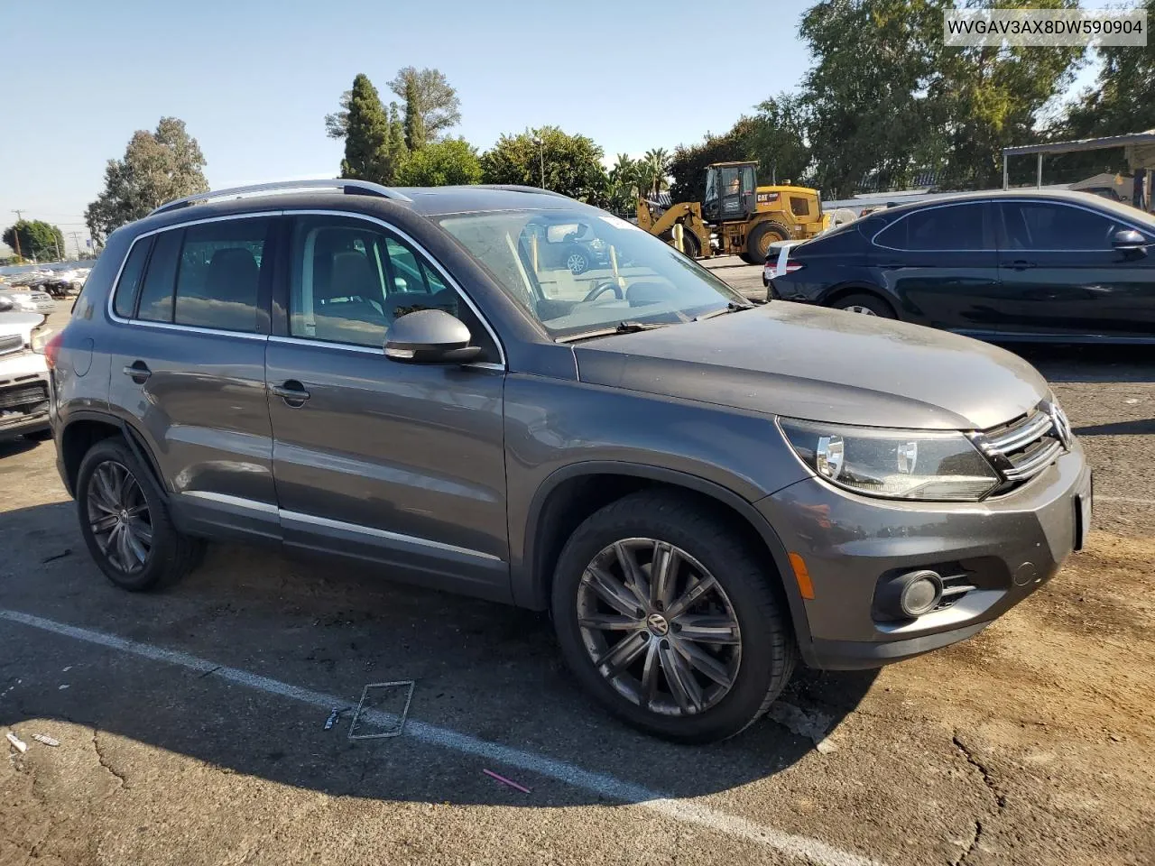 2013 Volkswagen Tiguan S VIN: WVGAV3AX8DW590904 Lot: 74385784