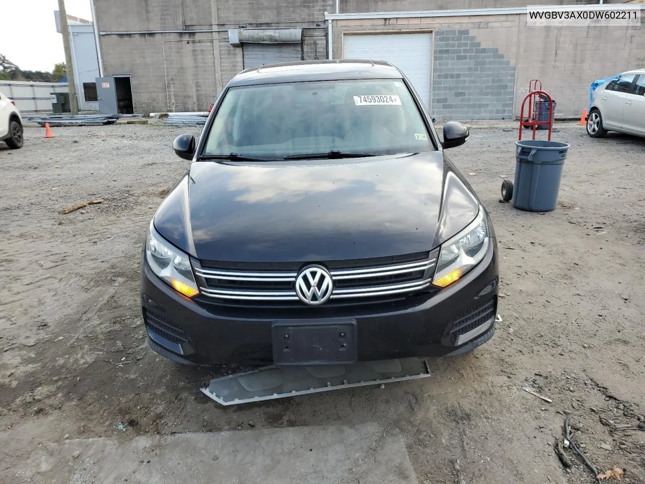 2013 Volkswagen Tiguan S VIN: WVGBV3AX0DW602211 Lot: 74593024