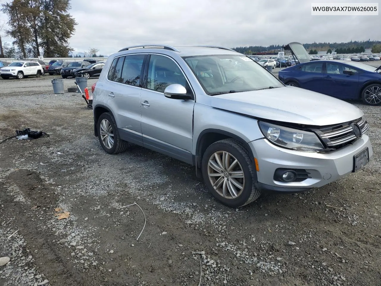 2013 Volkswagen Tiguan S VIN: WVGBV3AX7DW626005 Lot: 75278034