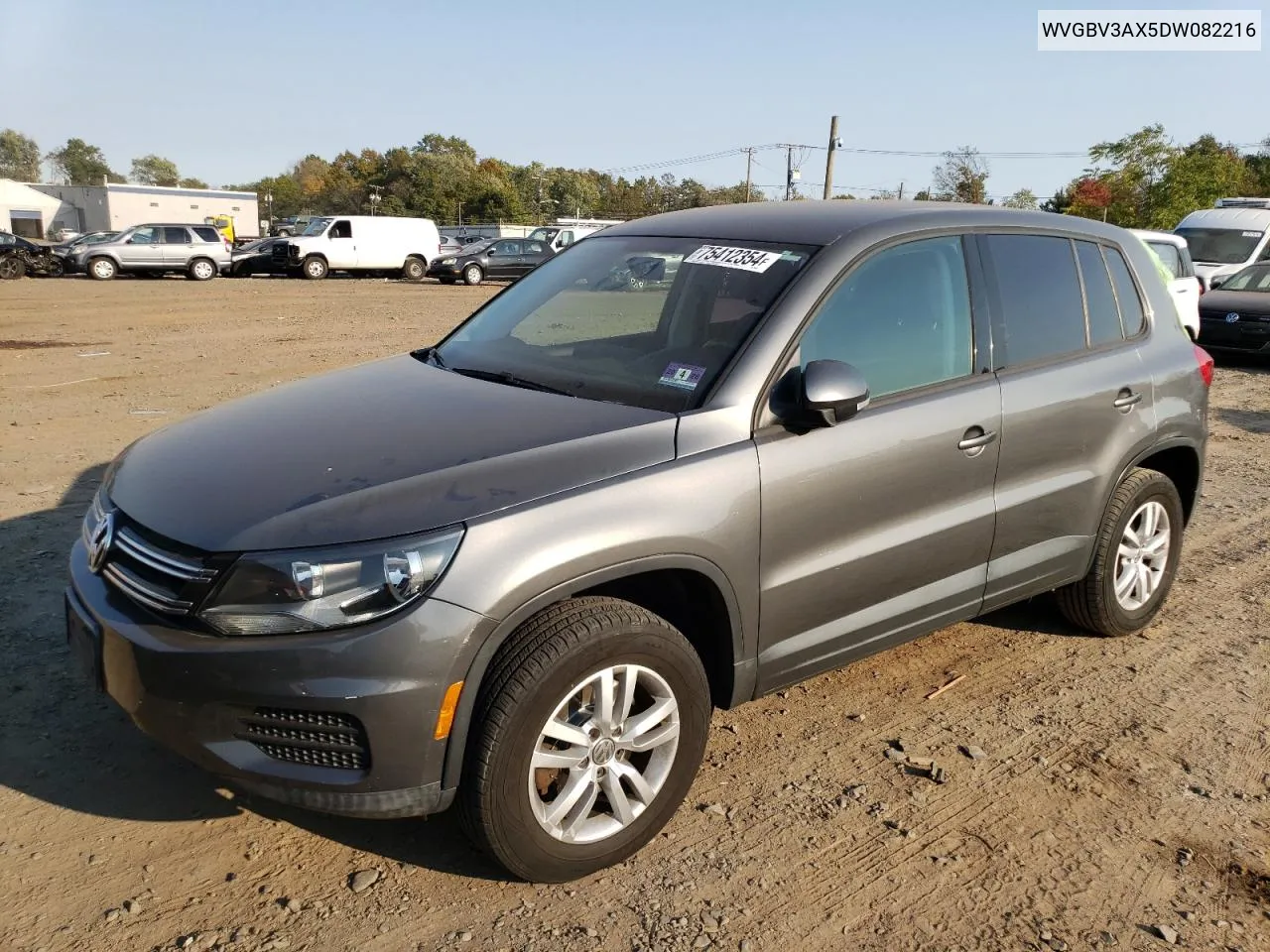 2013 Volkswagen Tiguan S VIN: WVGBV3AX5DW082216 Lot: 75412354