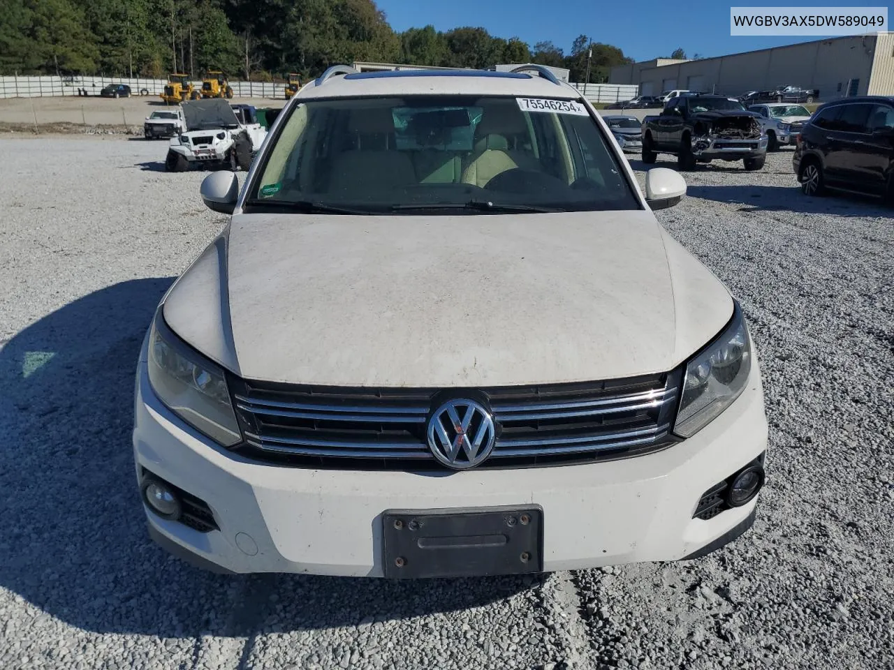 2013 Volkswagen Tiguan S VIN: WVGBV3AX5DW589049 Lot: 75546254