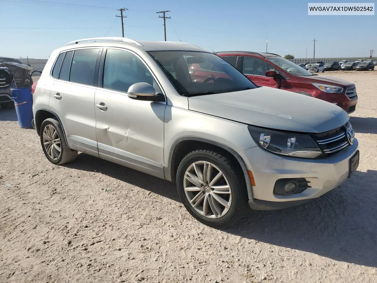 2013 Volkswagen Tiguan S VIN: WVGAV7AX1DW502542 Lot: 75937974