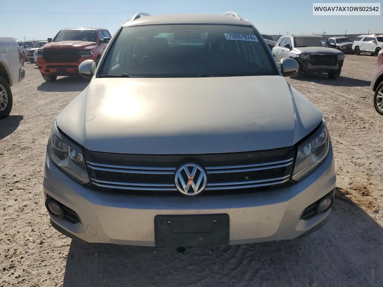 2013 Volkswagen Tiguan S VIN: WVGAV7AX1DW502542 Lot: 75937974