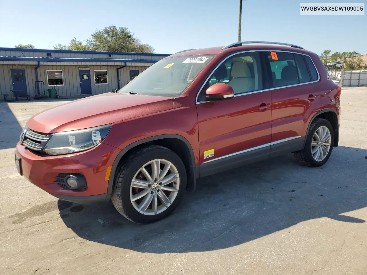 2013 Volkswagen Tiguan S VIN: WVGBV3AX8DW109005 Lot: 76097064