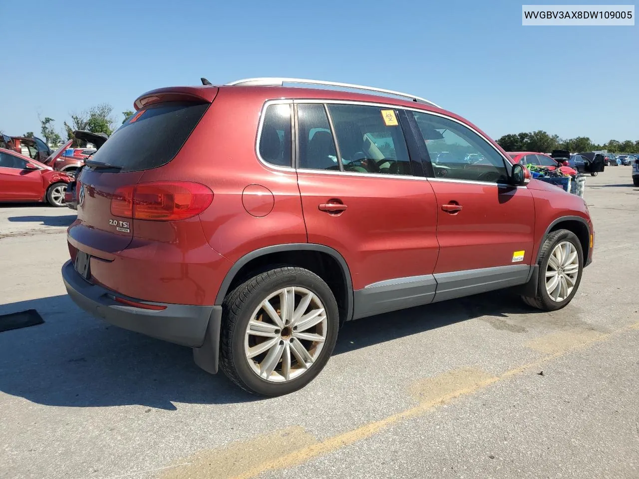 2013 Volkswagen Tiguan S VIN: WVGBV3AX8DW109005 Lot: 76097064