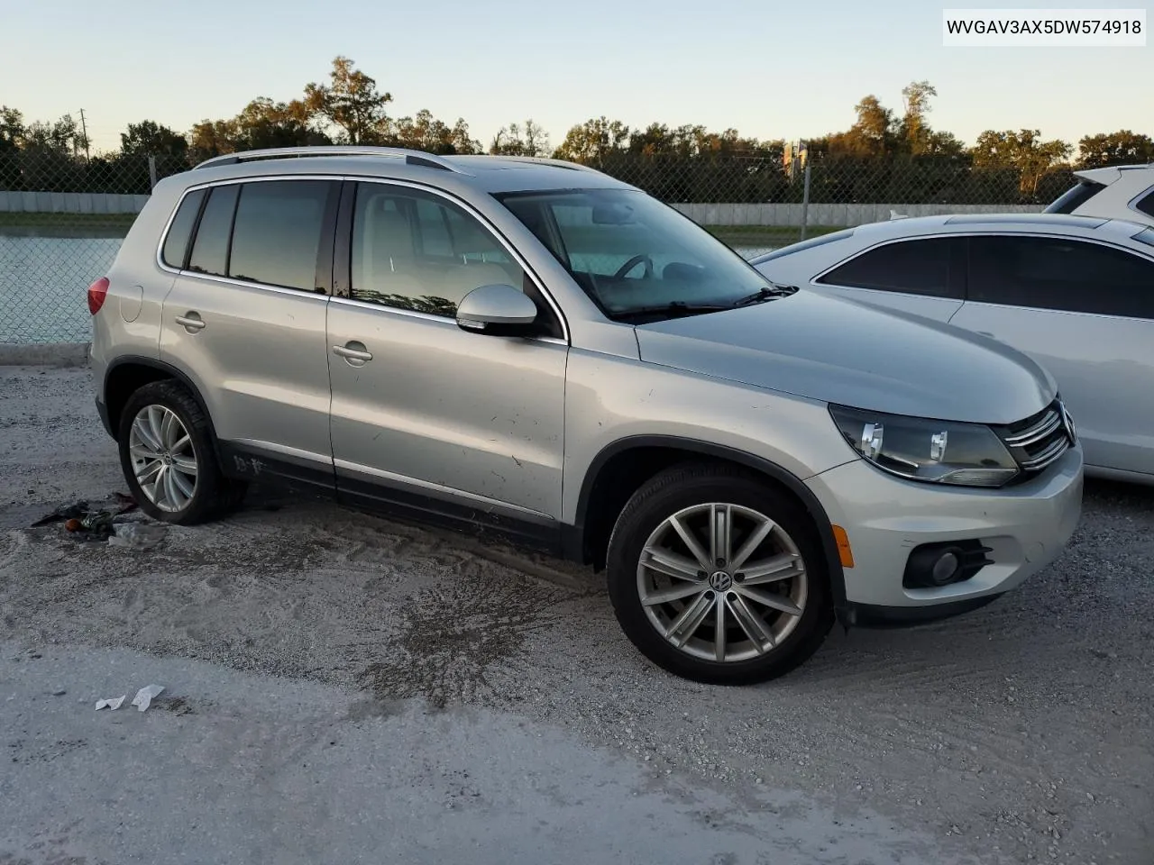 2013 Volkswagen Tiguan S VIN: WVGAV3AX5DW574918 Lot: 76171354