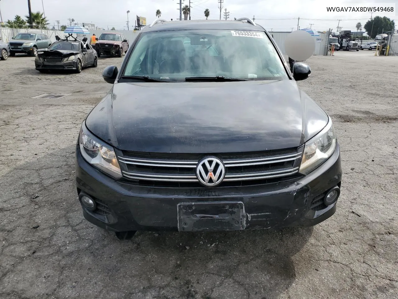 2013 Volkswagen Tiguan S VIN: WVGAV7AX8DW549468 Lot: 76533354