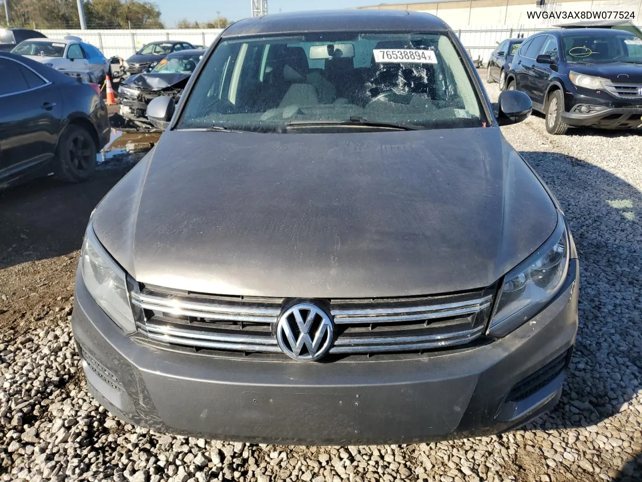 2013 Volkswagen Tiguan S VIN: WVGAV3AX8DW077524 Lot: 76538894