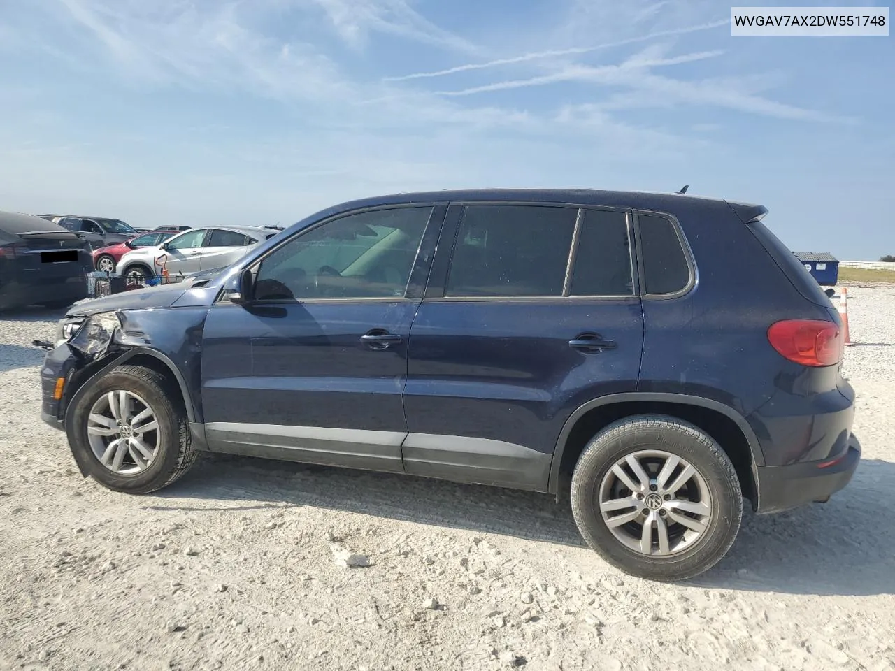 2013 Volkswagen Tiguan S VIN: WVGAV7AX2DW551748 Lot: 76679924