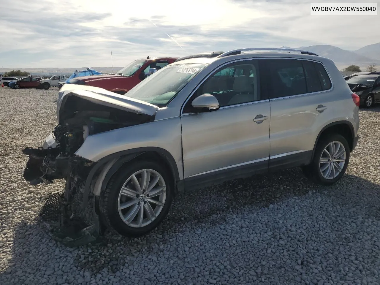 2013 Volkswagen Tiguan S VIN: WVGBV7AX2DW550040 Lot: 77217244