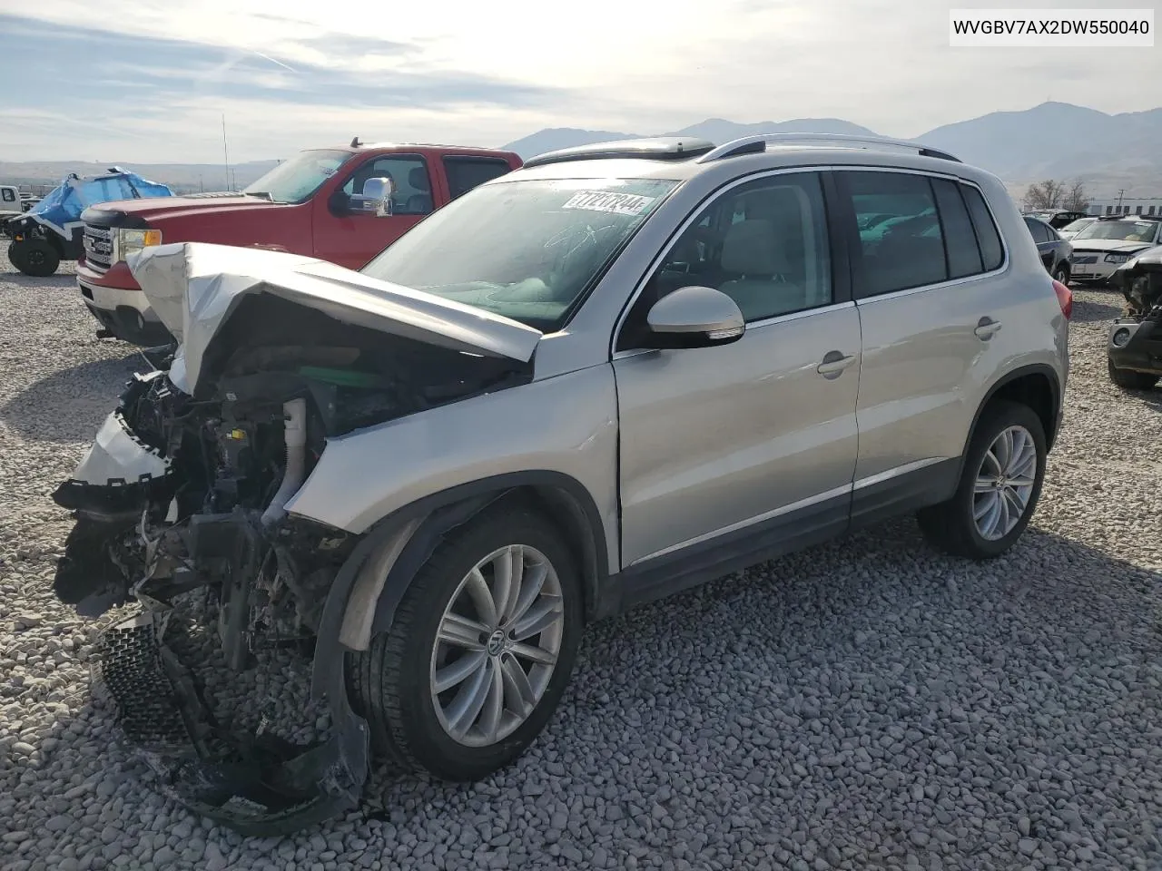 2013 Volkswagen Tiguan S VIN: WVGBV7AX2DW550040 Lot: 77217244