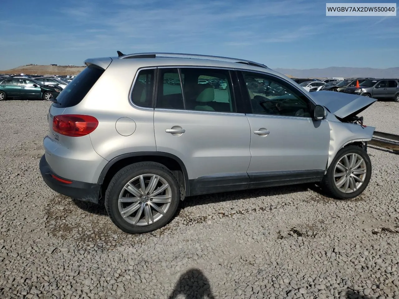 2013 Volkswagen Tiguan S VIN: WVGBV7AX2DW550040 Lot: 77217244