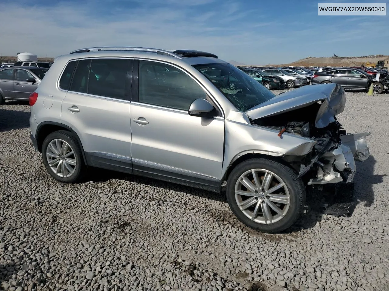 2013 Volkswagen Tiguan S VIN: WVGBV7AX2DW550040 Lot: 77217244