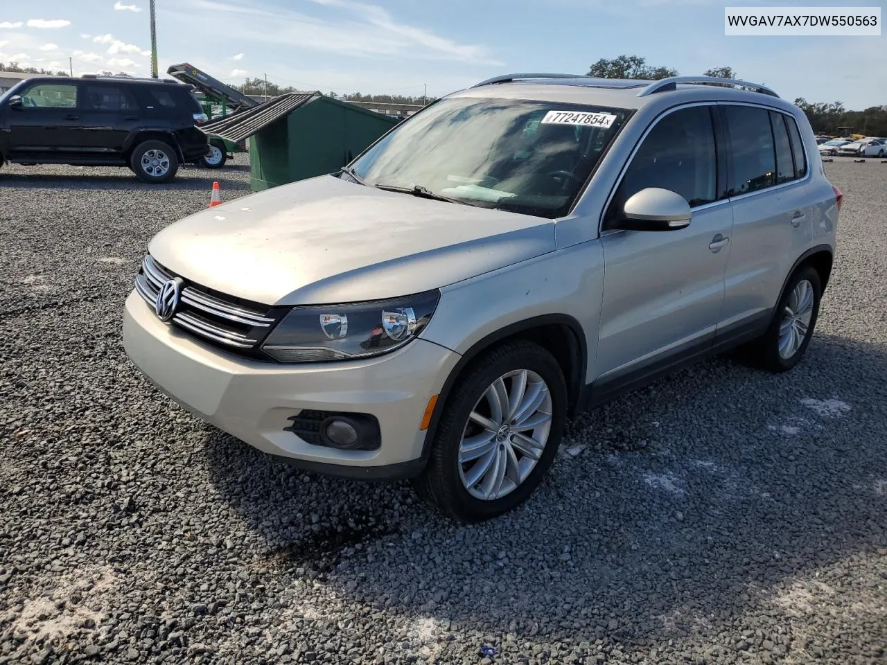 2013 Volkswagen Tiguan S VIN: WVGAV7AX7DW550563 Lot: 77247854