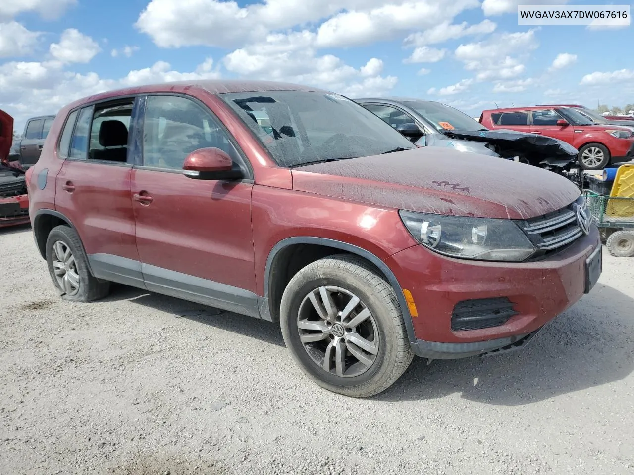 2013 Volkswagen Tiguan S VIN: WVGAV3AX7DW067616 Lot: 77877384