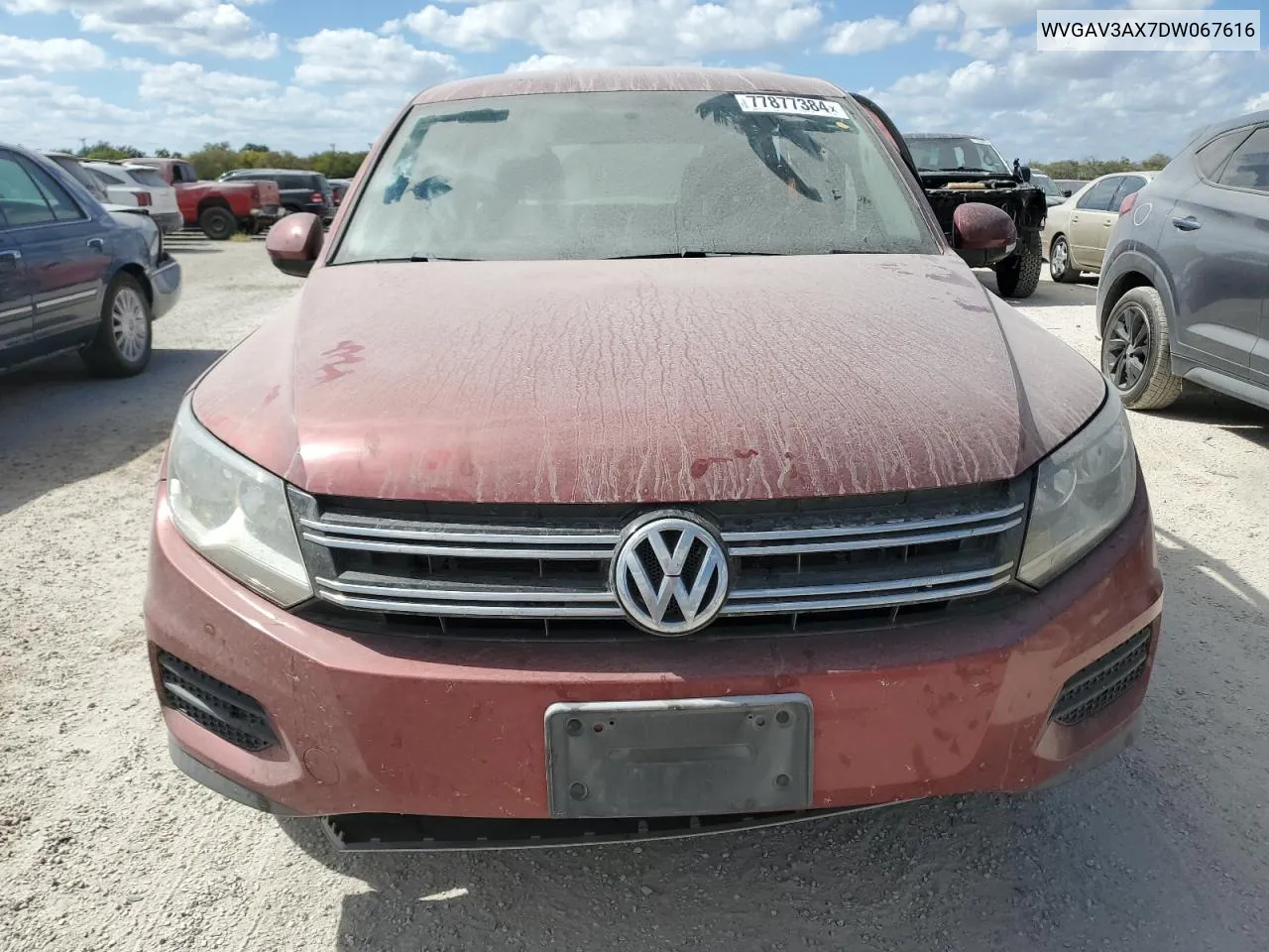 2013 Volkswagen Tiguan S VIN: WVGAV3AX7DW067616 Lot: 77877384