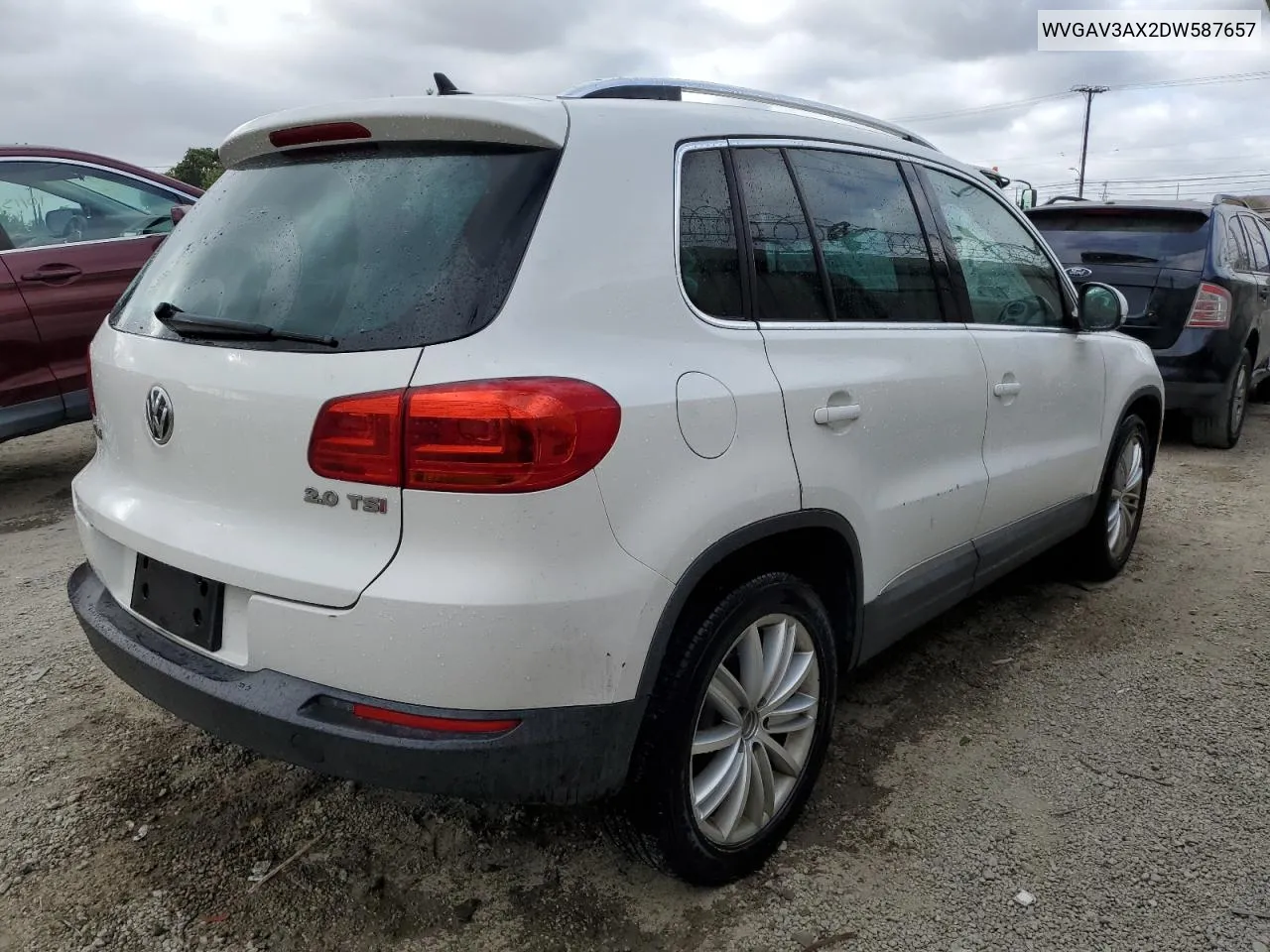 2013 Volkswagen Tiguan S VIN: WVGAV3AX2DW587657 Lot: 78327374