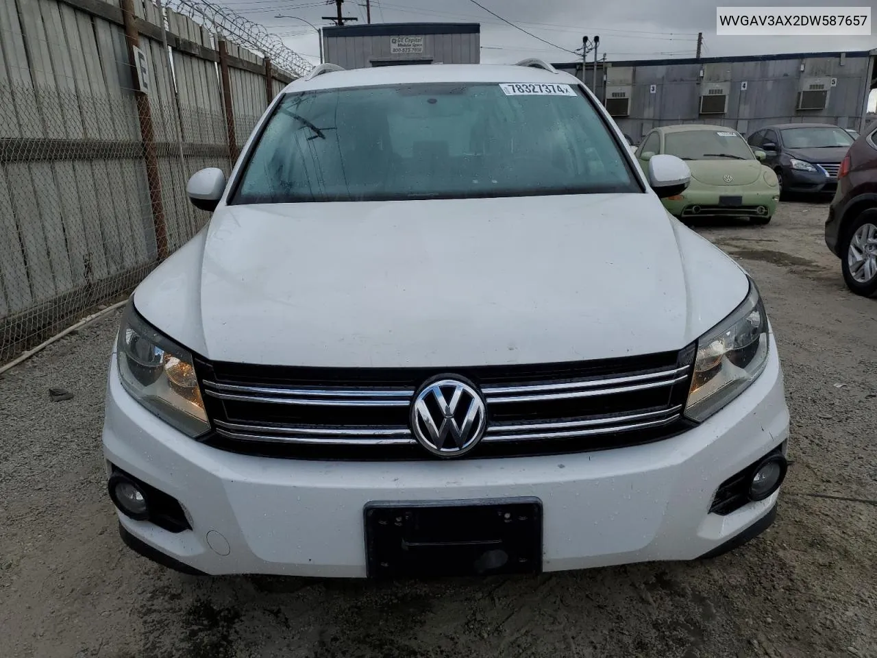 2013 Volkswagen Tiguan S VIN: WVGAV3AX2DW587657 Lot: 78327374