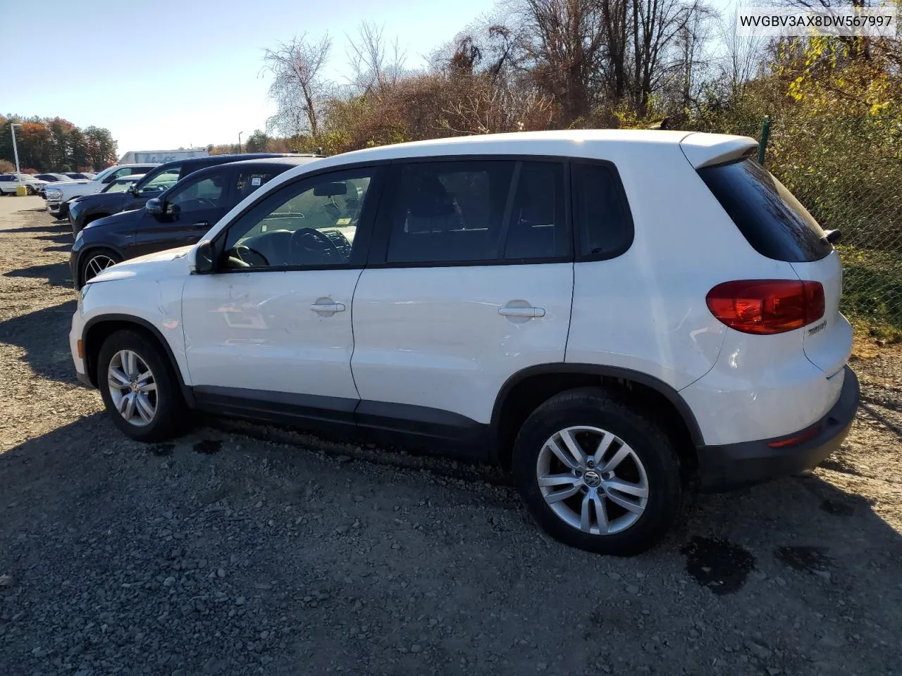 2013 Volkswagen Tiguan S VIN: WVGBV3AX8DW567997 Lot: 79901834