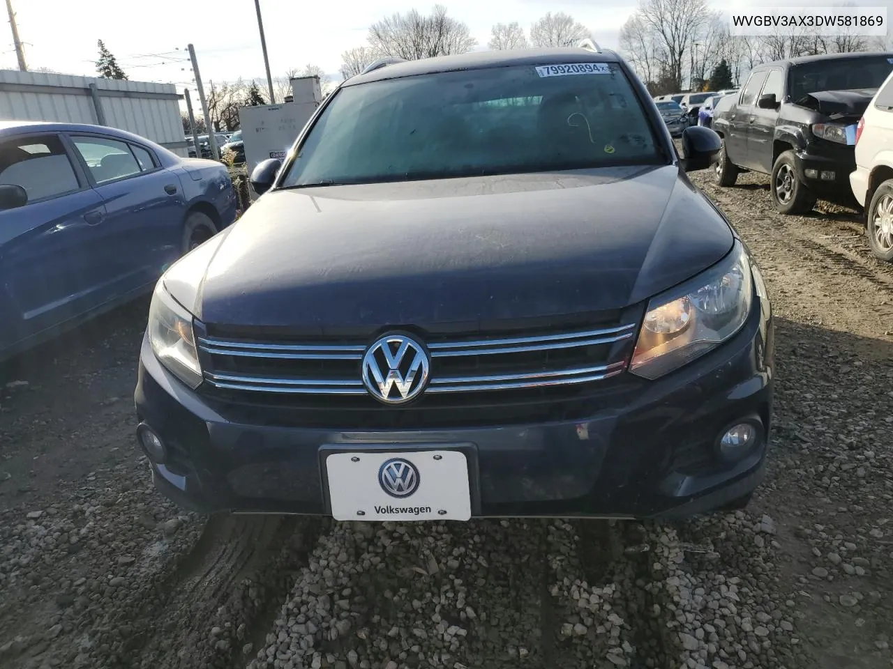 2013 Volkswagen Tiguan S VIN: WVGBV3AX3DW581869 Lot: 79920894