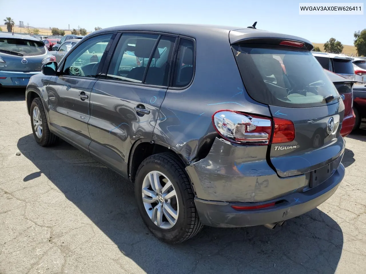 2014 Volkswagen Tiguan S VIN: WVGAV3AX0EW626411 Lot: 55553964