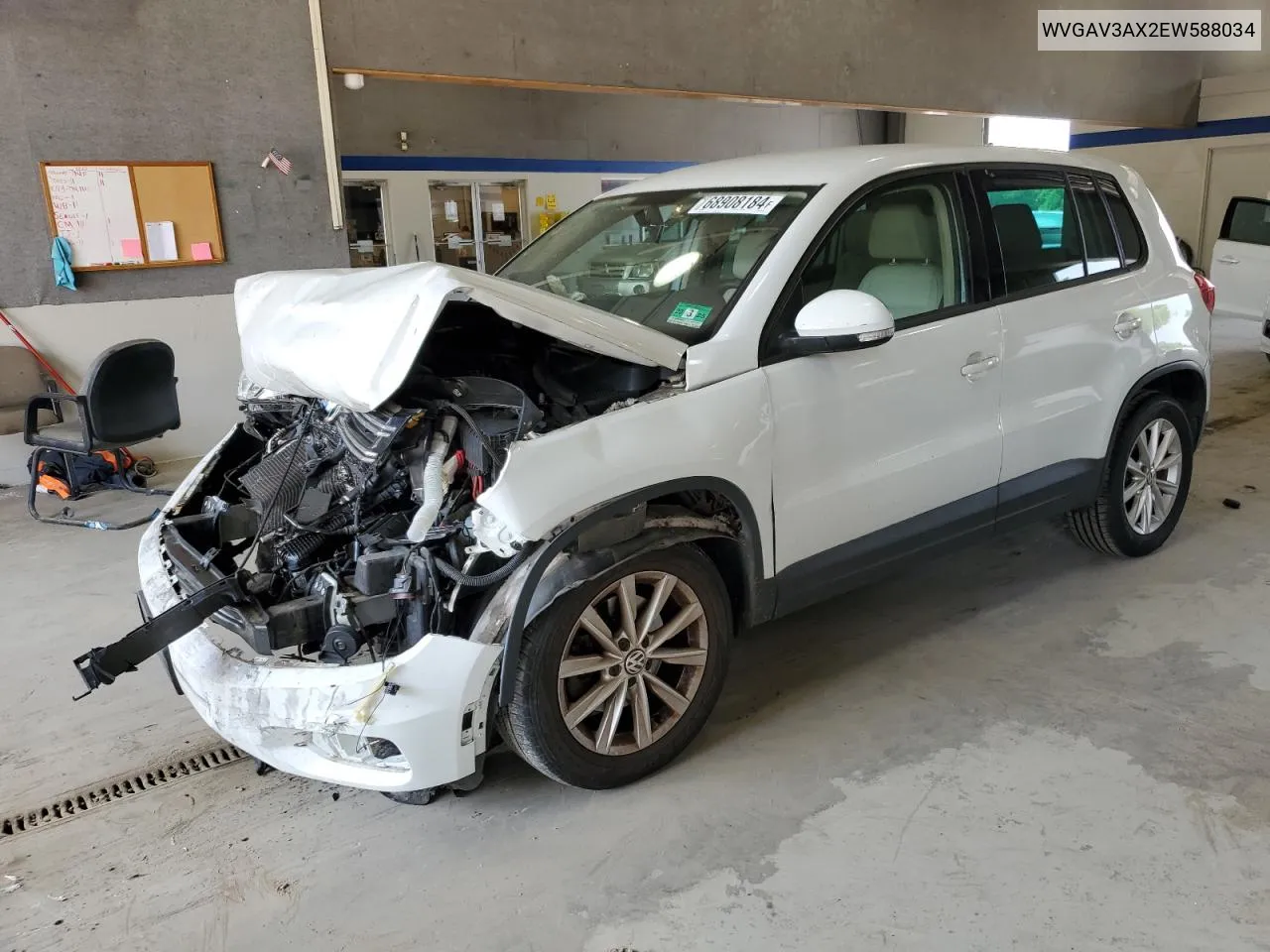 2014 Volkswagen Tiguan S VIN: WVGAV3AX2EW588034 Lot: 68908184