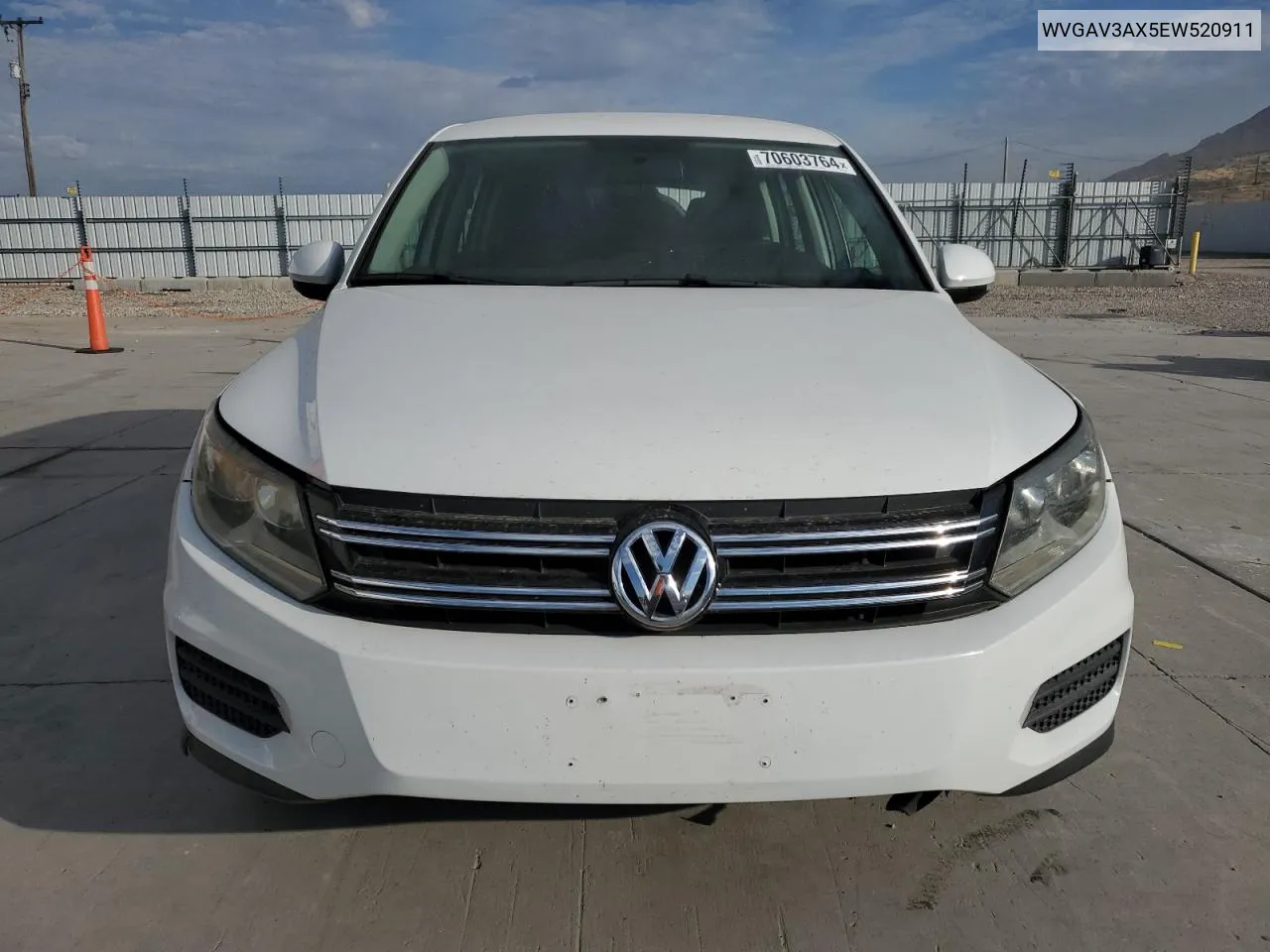 2014 Volkswagen Tiguan S VIN: WVGAV3AX5EW520911 Lot: 70603764