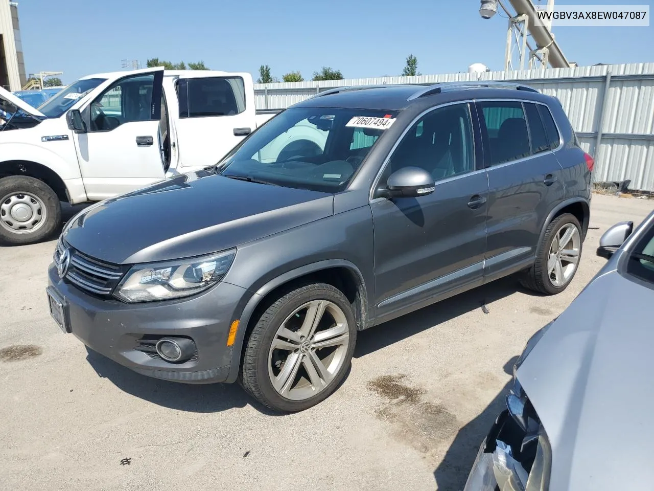 2014 Volkswagen Tiguan S VIN: WVGBV3AX8EW047087 Lot: 70607494