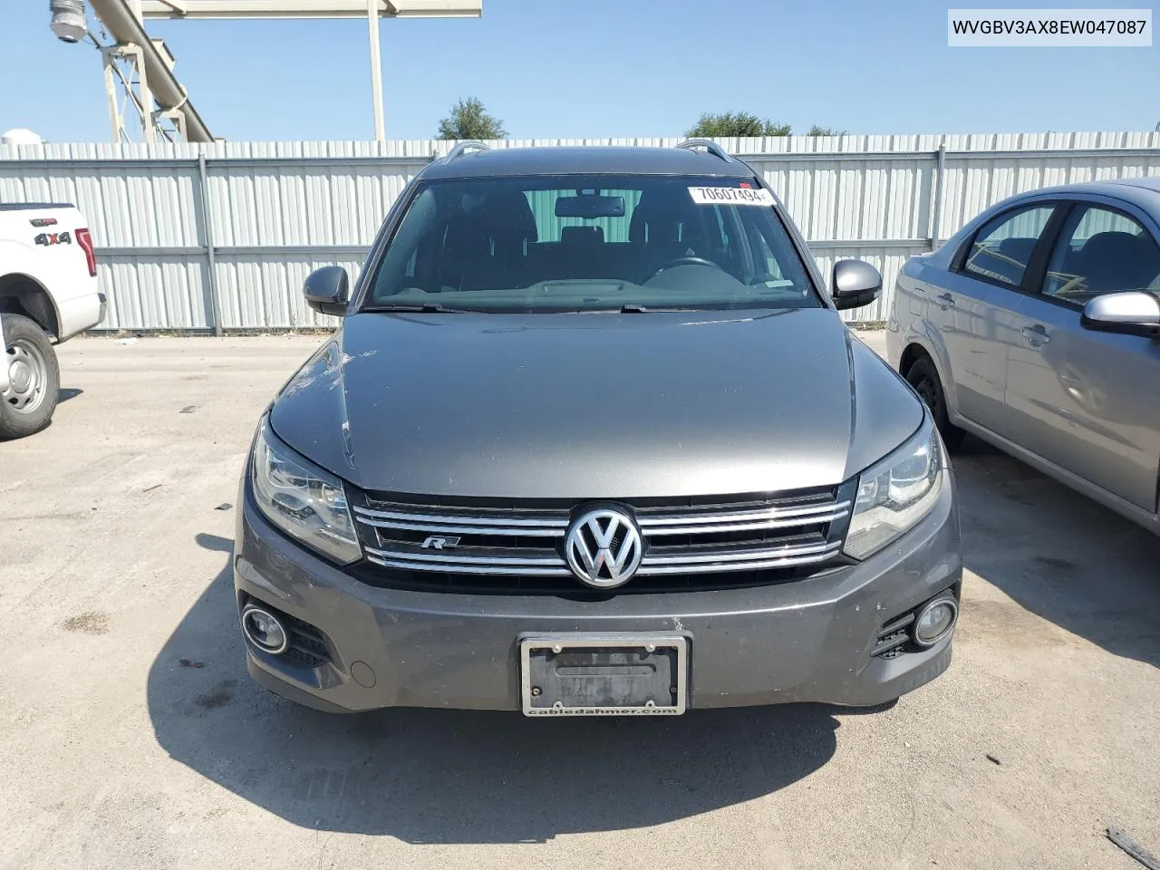 2014 Volkswagen Tiguan S VIN: WVGBV3AX8EW047087 Lot: 70607494