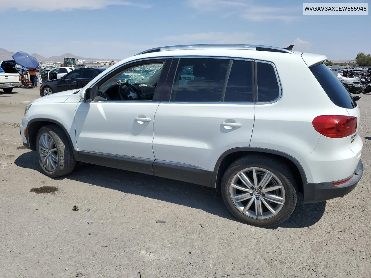 2014 Volkswagen Tiguan S VIN: WVGAV3AX0EW565948 Lot: 70836174