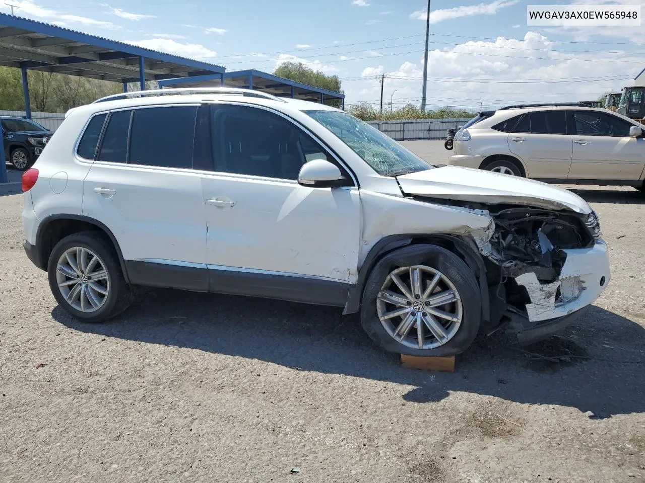 2014 Volkswagen Tiguan S VIN: WVGAV3AX0EW565948 Lot: 70836174