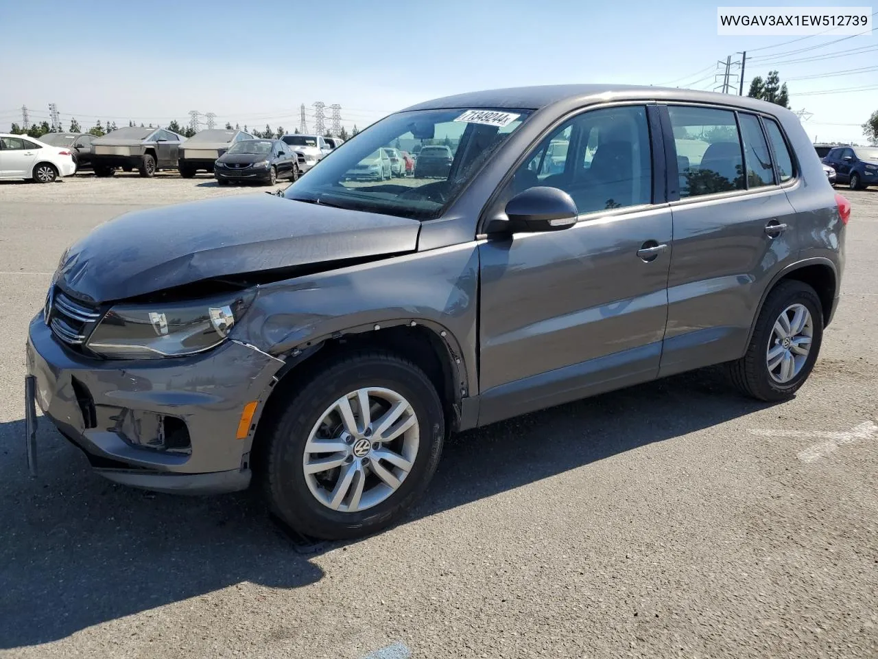 WVGAV3AX1EW512739 2014 Volkswagen Tiguan S