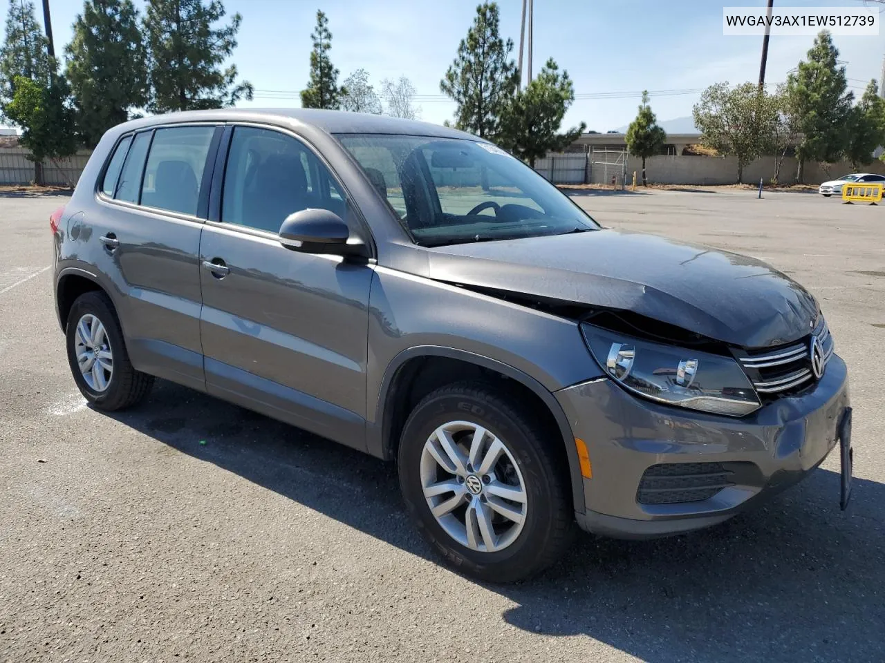 WVGAV3AX1EW512739 2014 Volkswagen Tiguan S