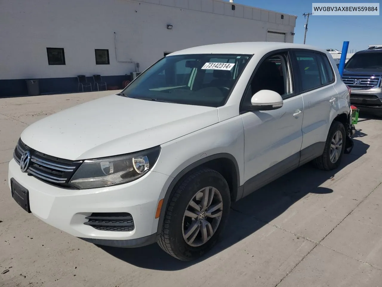 2014 Volkswagen Tiguan S VIN: WVGBV3AX8EW559884 Lot: 73142314