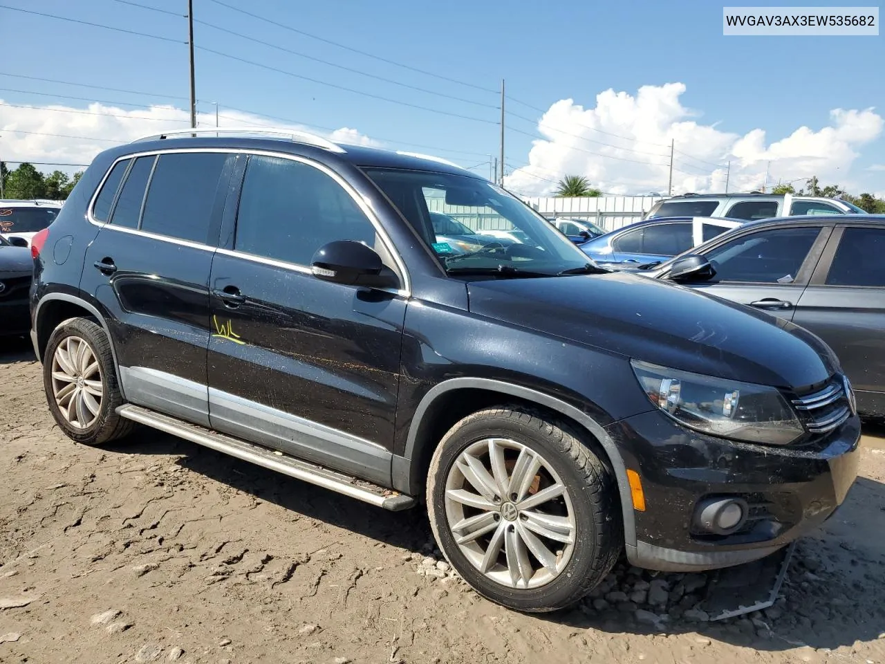 2014 Volkswagen Tiguan S VIN: WVGAV3AX3EW535682 Lot: 73806954