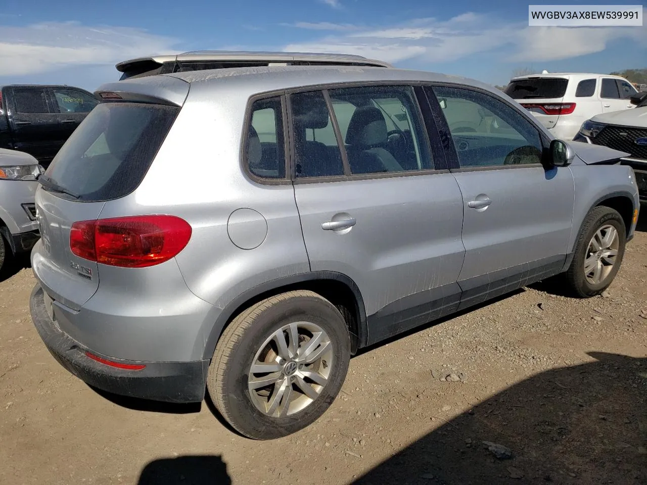 2014 Volkswagen Tiguan S VIN: WVGBV3AX8EW539991 Lot: 73997034