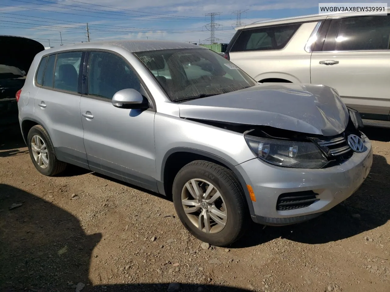 2014 Volkswagen Tiguan S VIN: WVGBV3AX8EW539991 Lot: 73997034