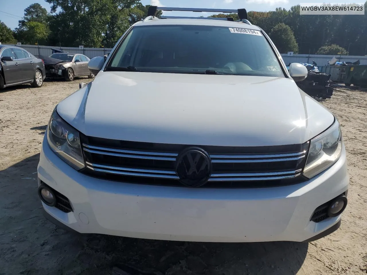 2014 Volkswagen Tiguan S VIN: WVGBV3AX8EW614723 Lot: 74008194