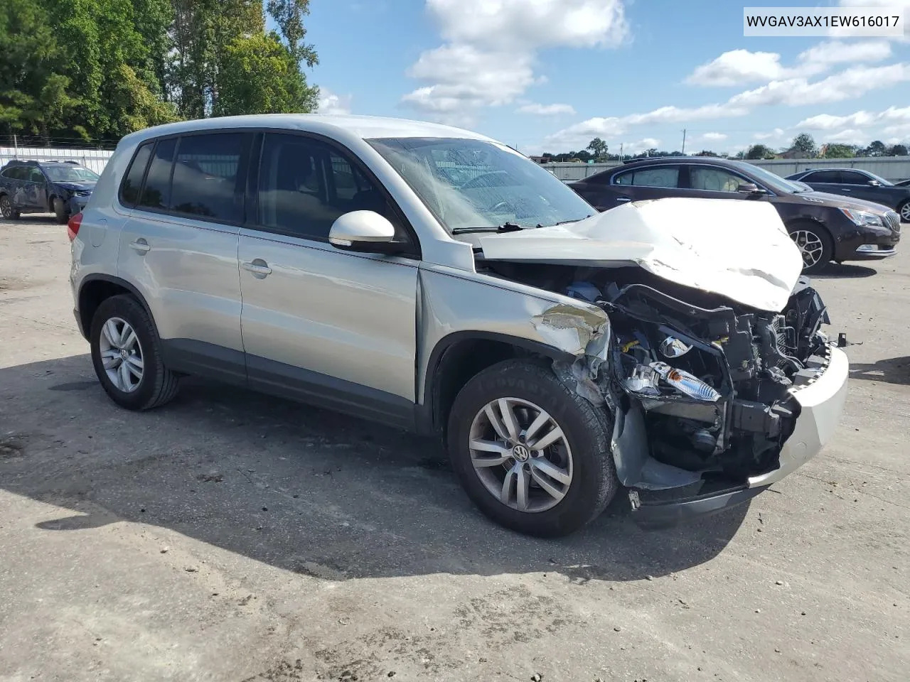 2014 Volkswagen Tiguan S VIN: WVGAV3AX1EW616017 Lot: 74421124