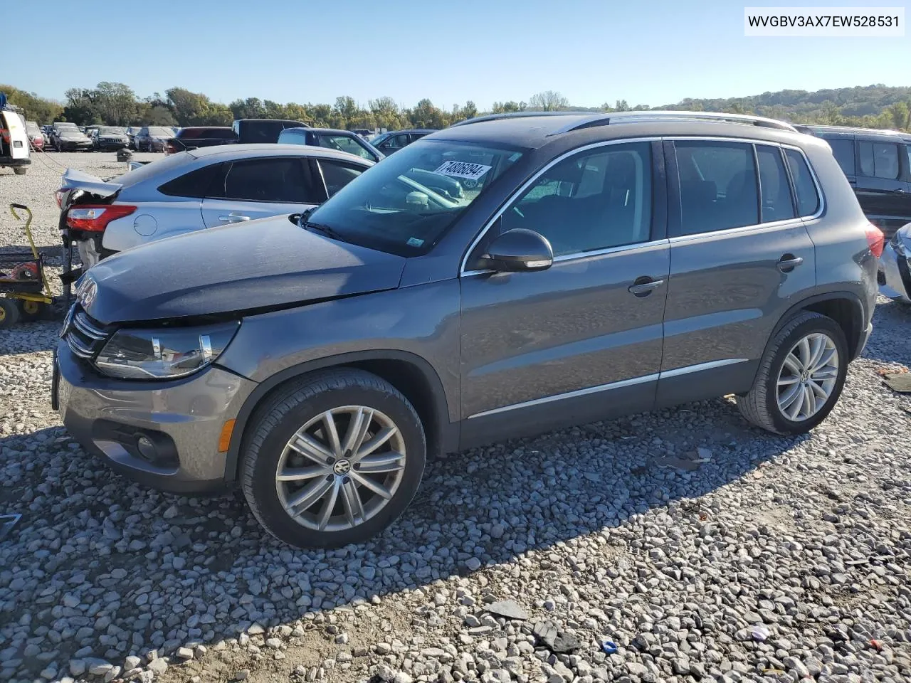 2014 Volkswagen Tiguan S VIN: WVGBV3AX7EW528531 Lot: 74806094