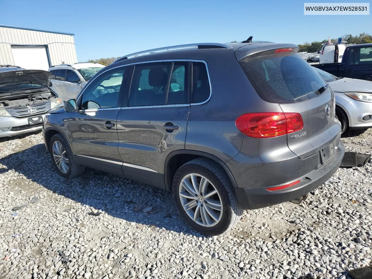 2014 Volkswagen Tiguan S VIN: WVGBV3AX7EW528531 Lot: 74806094