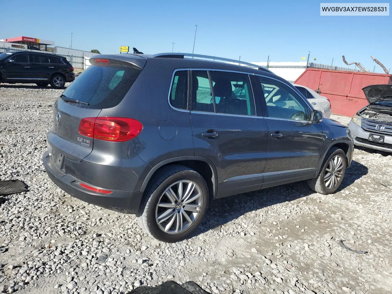 2014 Volkswagen Tiguan S VIN: WVGBV3AX7EW528531 Lot: 74806094