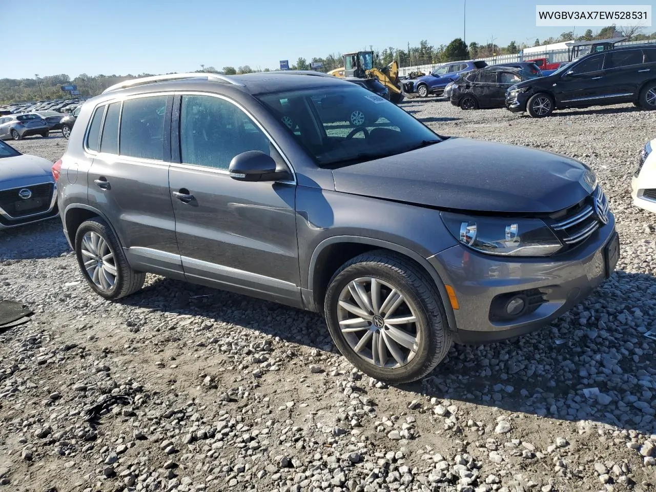 2014 Volkswagen Tiguan S VIN: WVGBV3AX7EW528531 Lot: 74806094