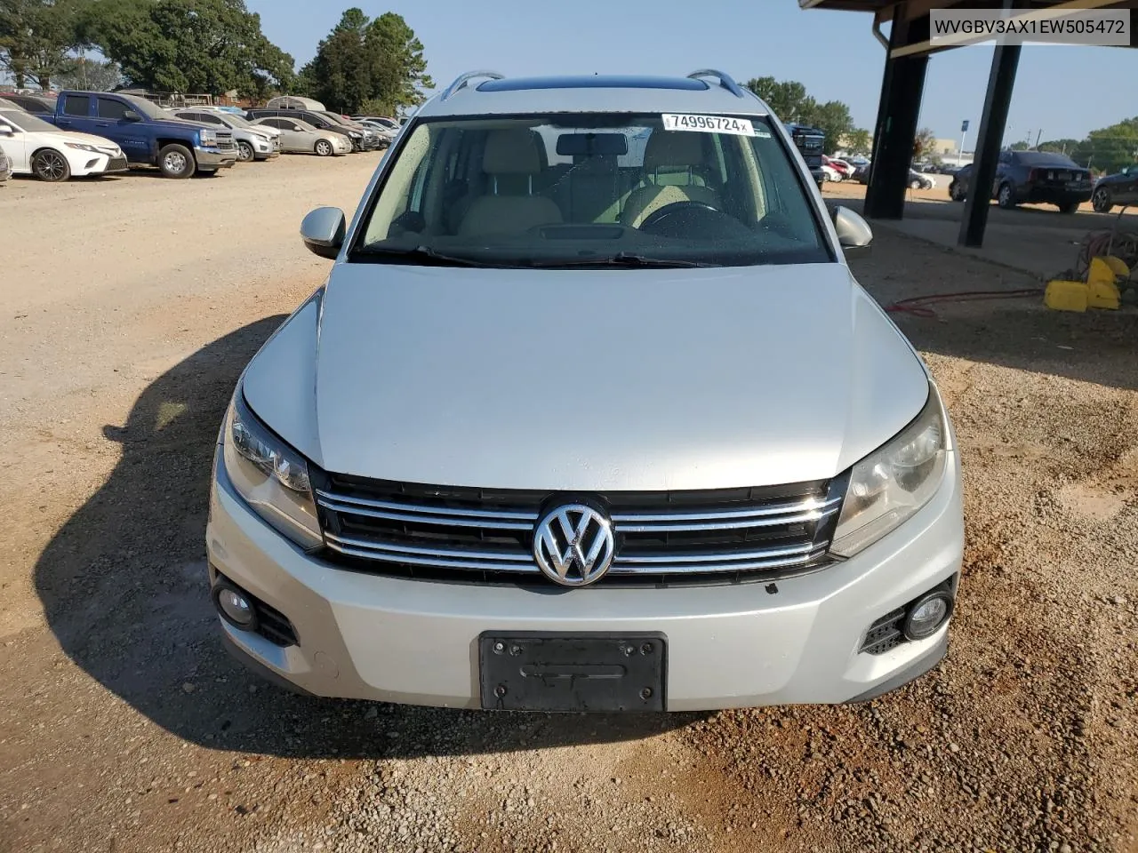 2014 Volkswagen Tiguan S VIN: WVGBV3AX1EW505472 Lot: 74996724