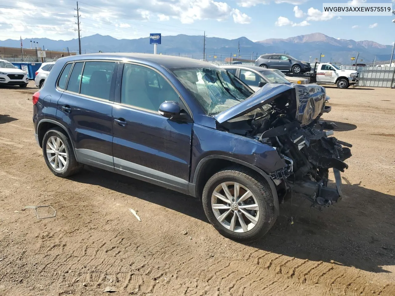 2014 Volkswagen Tiguan S VIN: WVGBV3AXXEW575519 Lot: 75292324