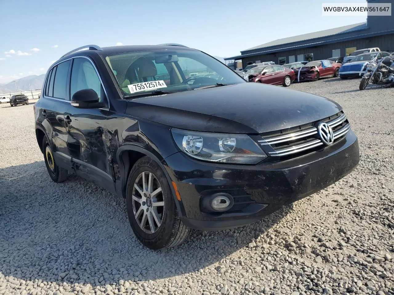 2014 Volkswagen Tiguan S VIN: WVGBV3AX4EW561647 Lot: 75512574