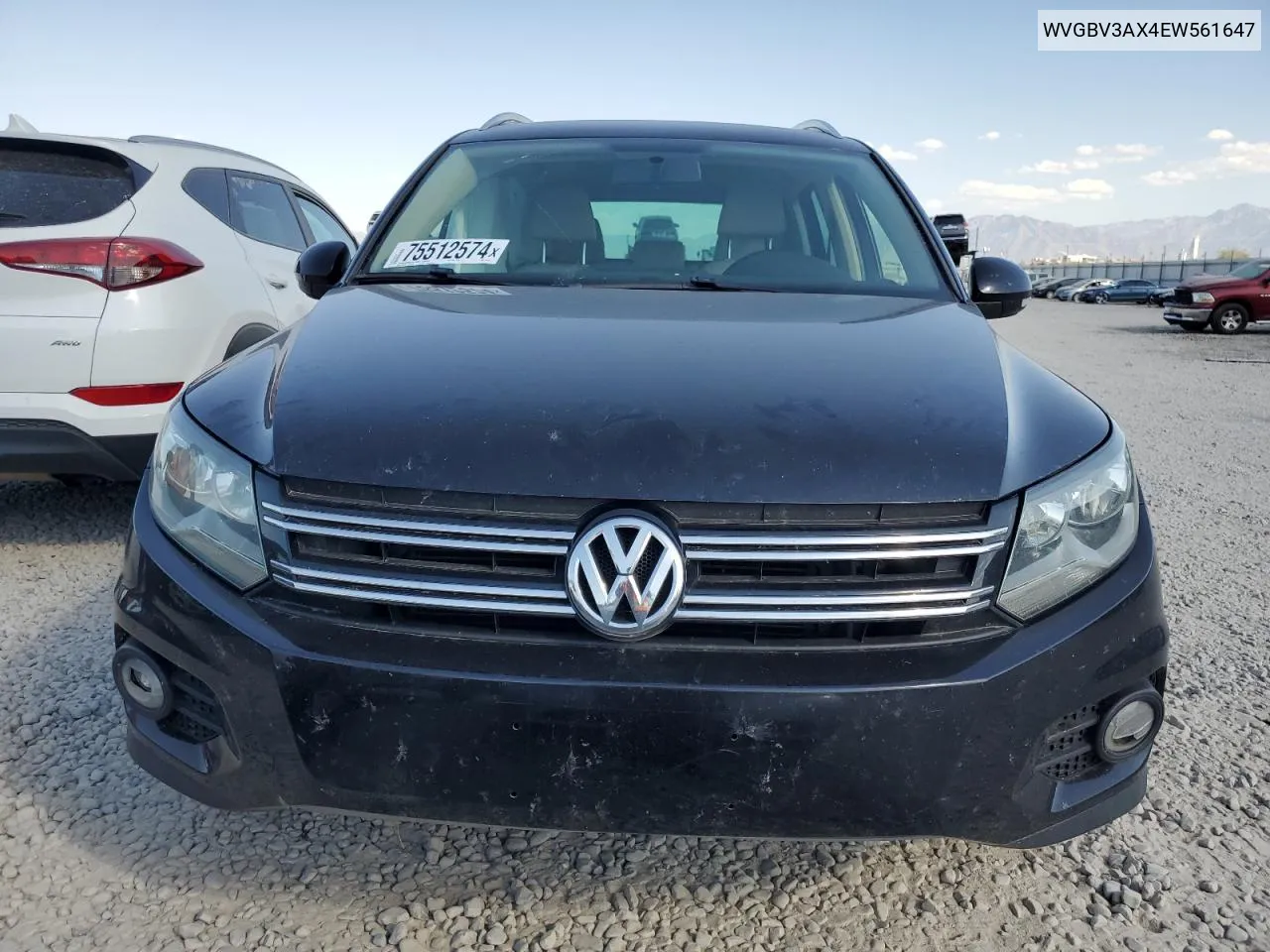 2014 Volkswagen Tiguan S VIN: WVGBV3AX4EW561647 Lot: 75512574