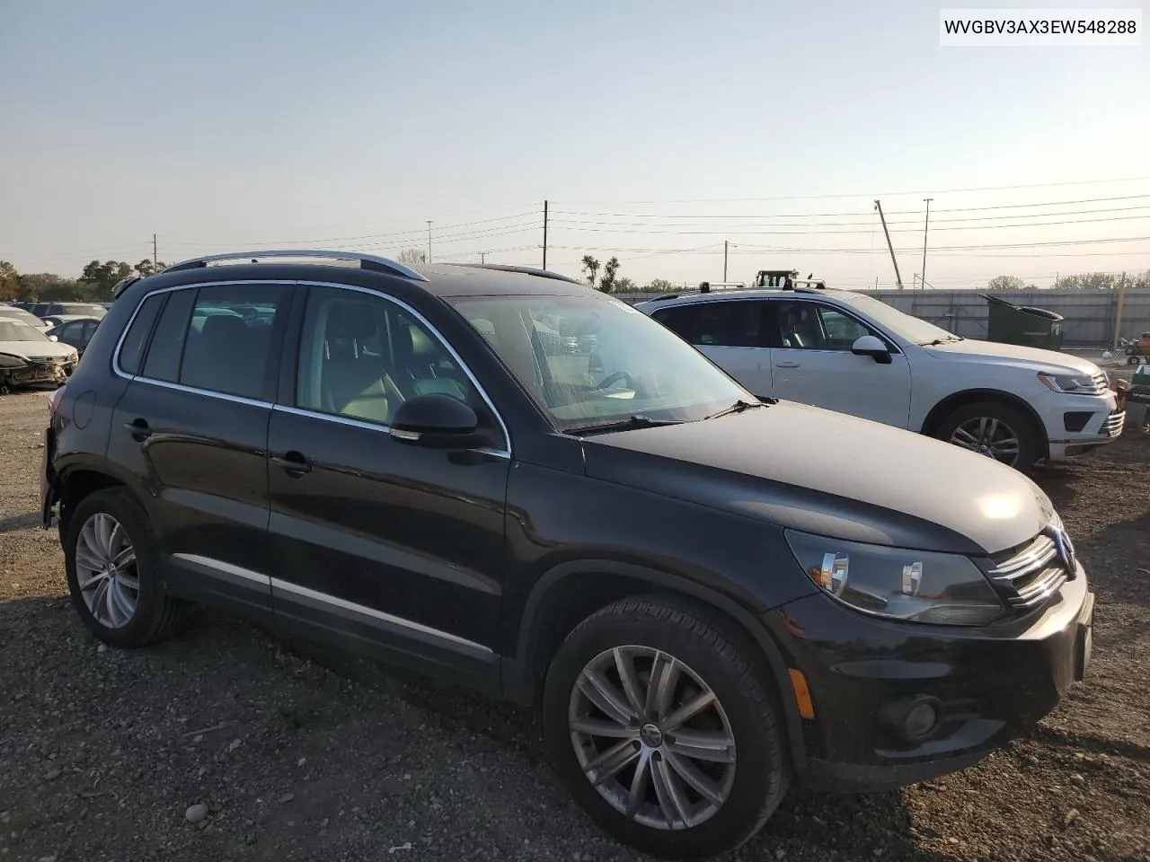 2014 Volkswagen Tiguan S VIN: WVGBV3AX3EW548288 Lot: 75627344