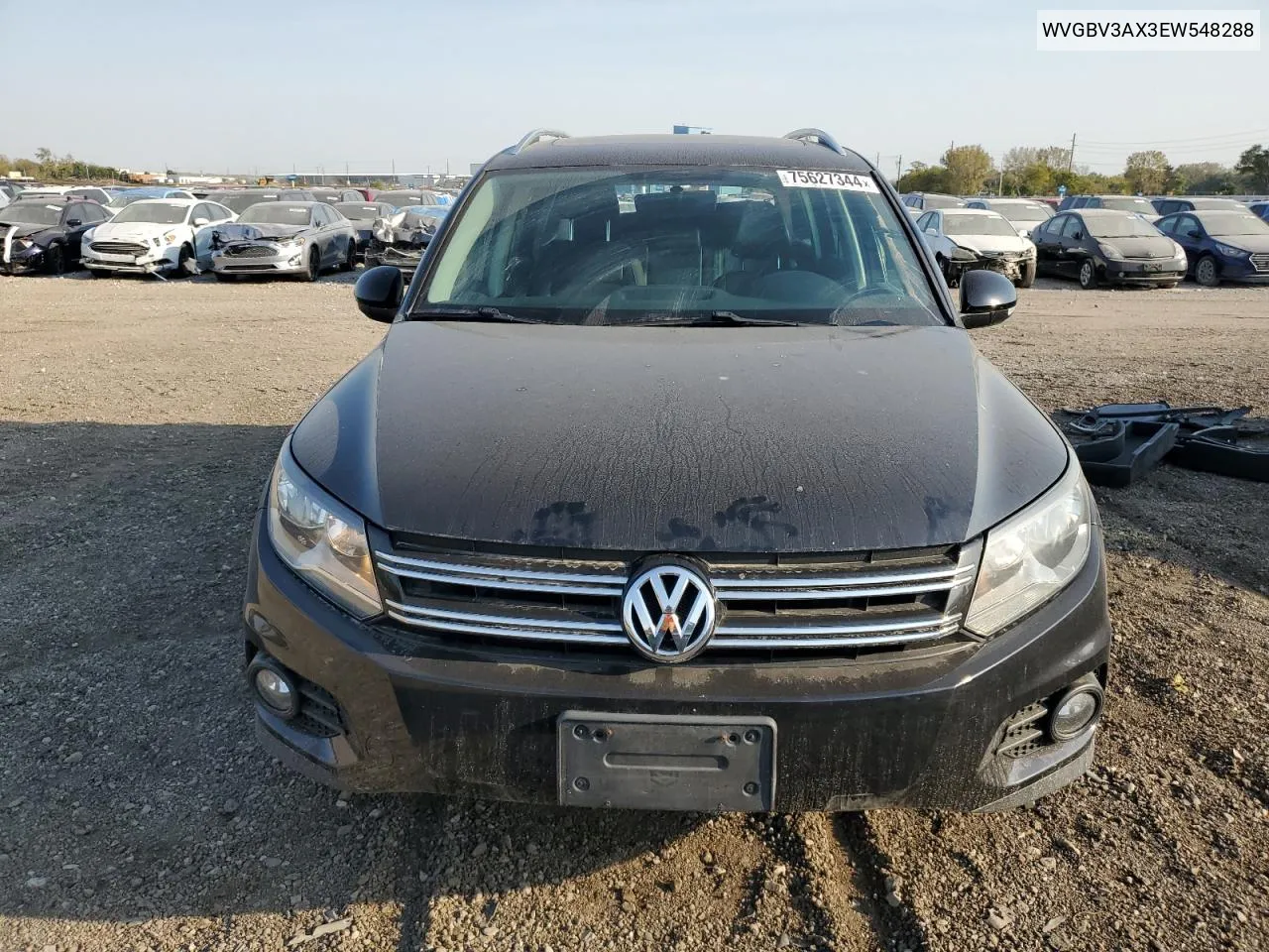 2014 Volkswagen Tiguan S VIN: WVGBV3AX3EW548288 Lot: 75627344